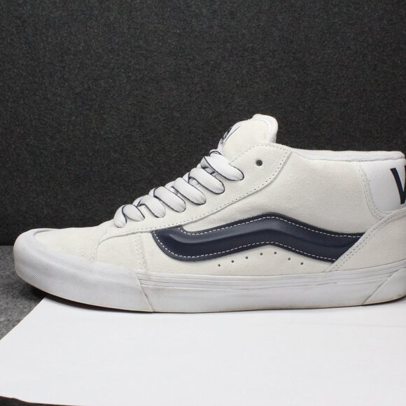 VANS Knu Skool Mid White Black RARE Version Skateboard Shoes Mens Size 10.5 - Picture 4 of 11